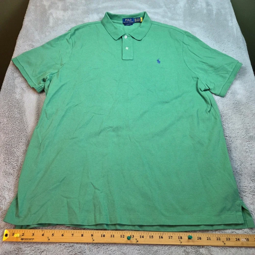 Polo Ralph Lauren Polo Mens XXL Classic Fit Short Sleeve Pique Pony Logo Green